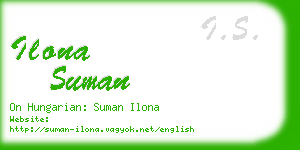 ilona suman business card